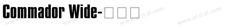 Commador Wide字体转换